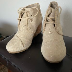Sparkly Toms Wedges